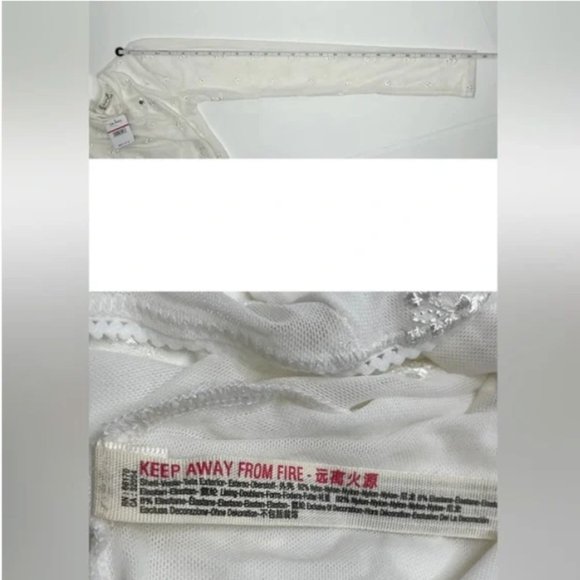 NWT Free People Floral Mesh Embroidered Bodysuit - Picture 6 of 9